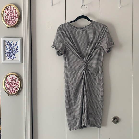 Theory Dresses & Skirts - Black and White Striped Theory Tshirt Dress Size L